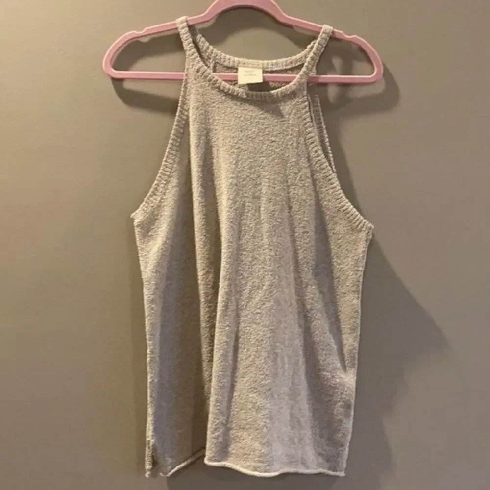 SCRAP-WORK Boutique Grey Knit Tank - Picture 2 of 4
